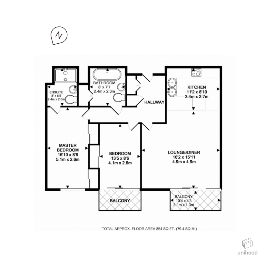 2 Left Bank, Manchester floorplan