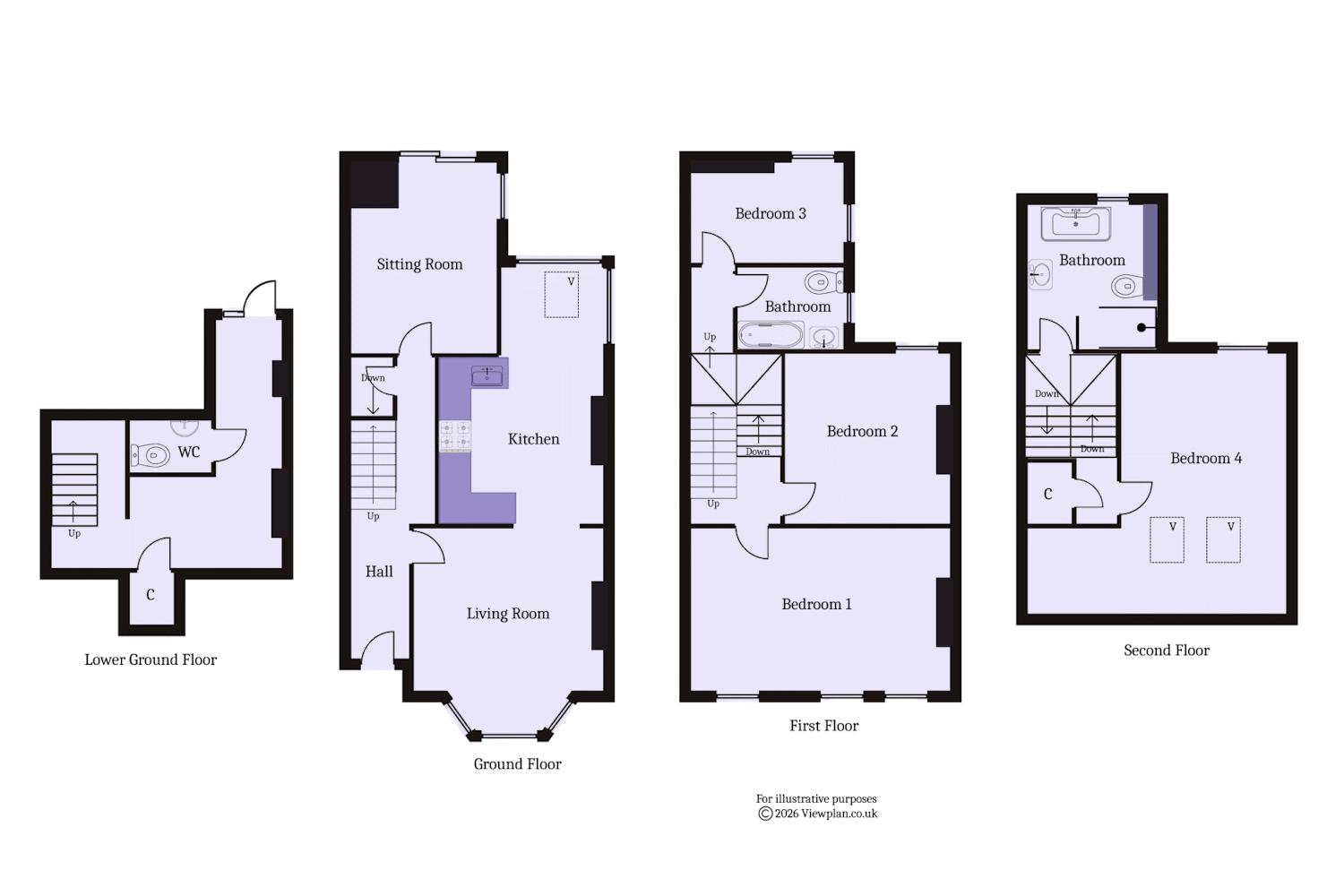 15, West Terrace, Penarth floorplan
