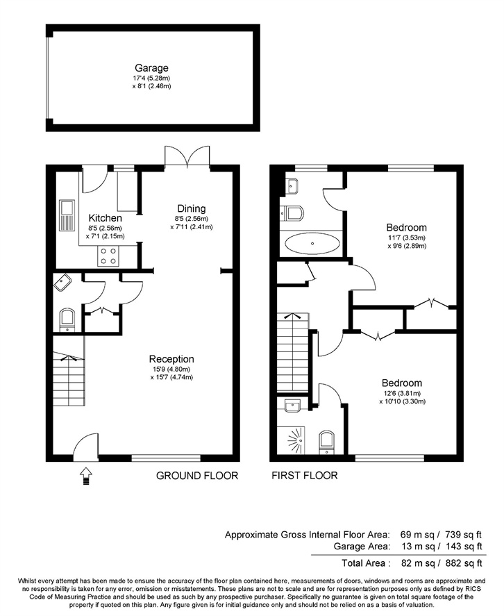 2 Bedrooms Terraced house for sale in Aspen Square, Weybridge, Surrey KT13
