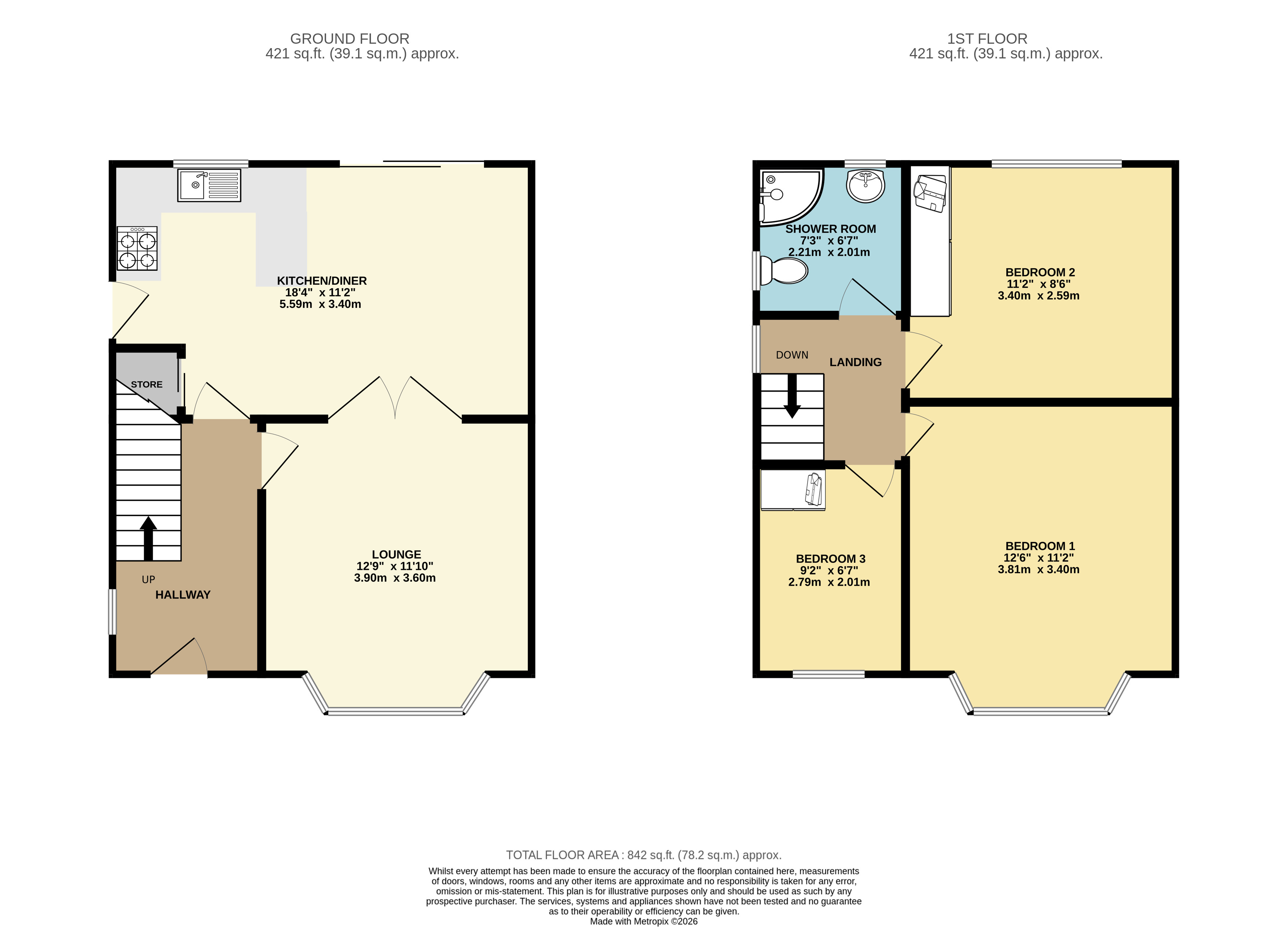 45, Crowland Road, Bedfordshire floorplan