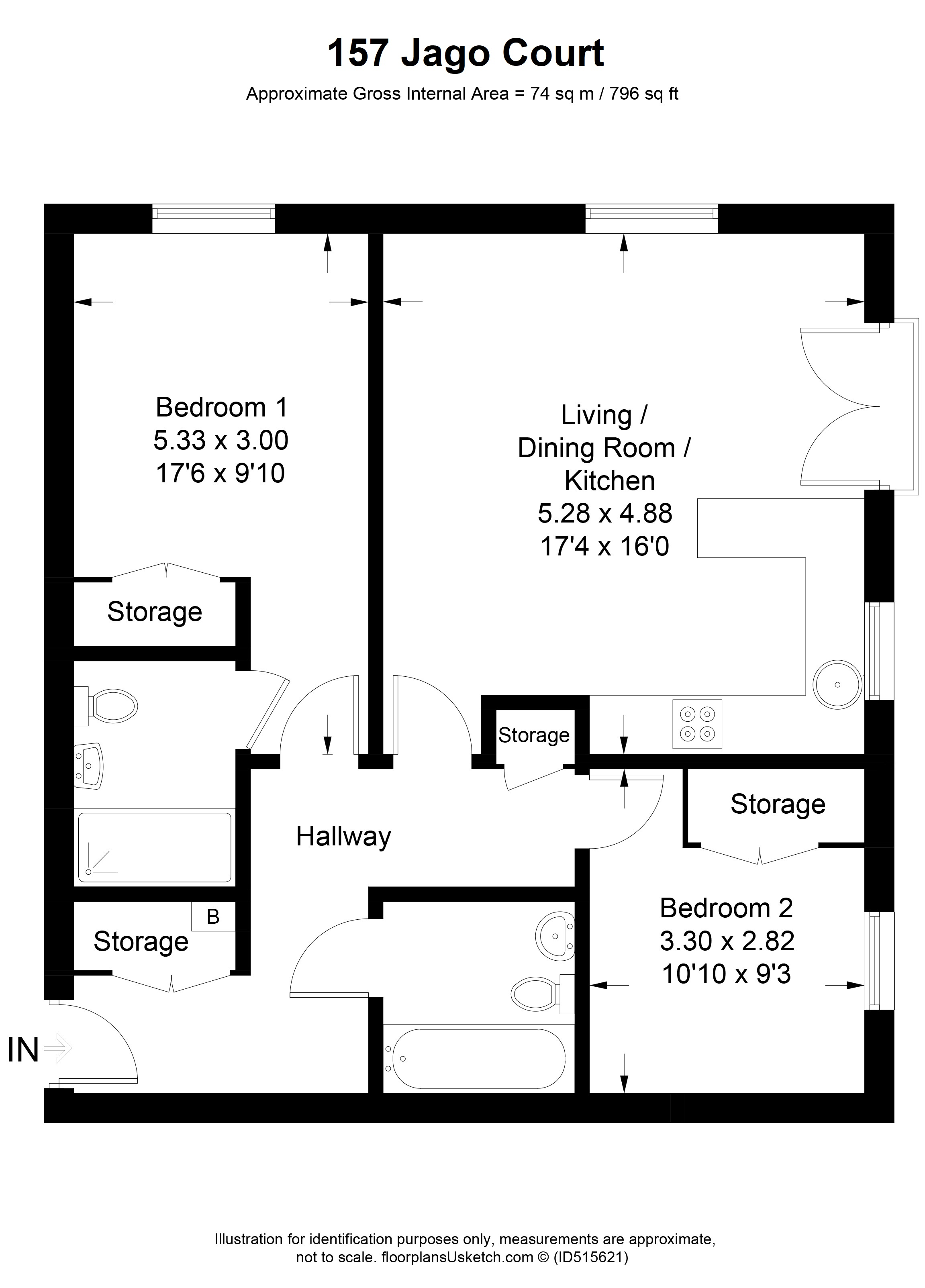 2 Bedrooms Flat for sale in Jago Court, Newbury RG14