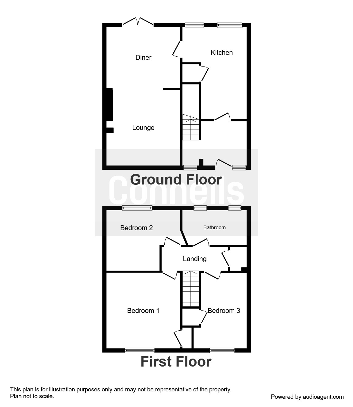 3 Bedrooms Terraced house for sale in Cuckmere Crescent, Gossops Green, Crawley RH11