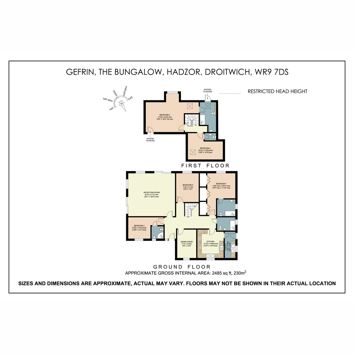 Gefrin, The Bungalow, Droitwich floorplan