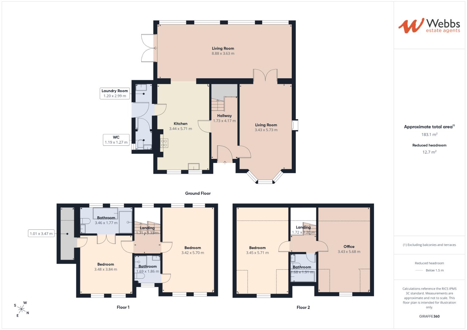 3, Redberry Close, Walsall floorplan
