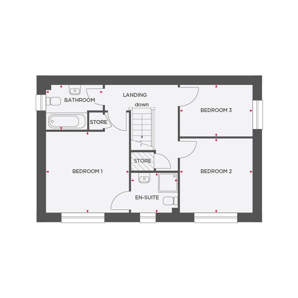 Dinting Vale, Glossop floorplan