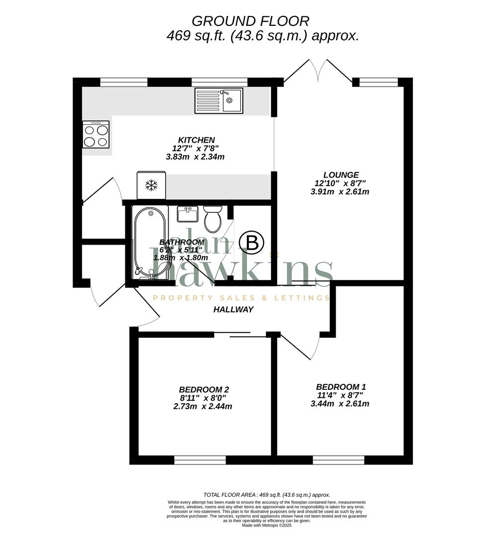 Block 5, Flat 7, Hooks Hill Apartments, Purton floorplan