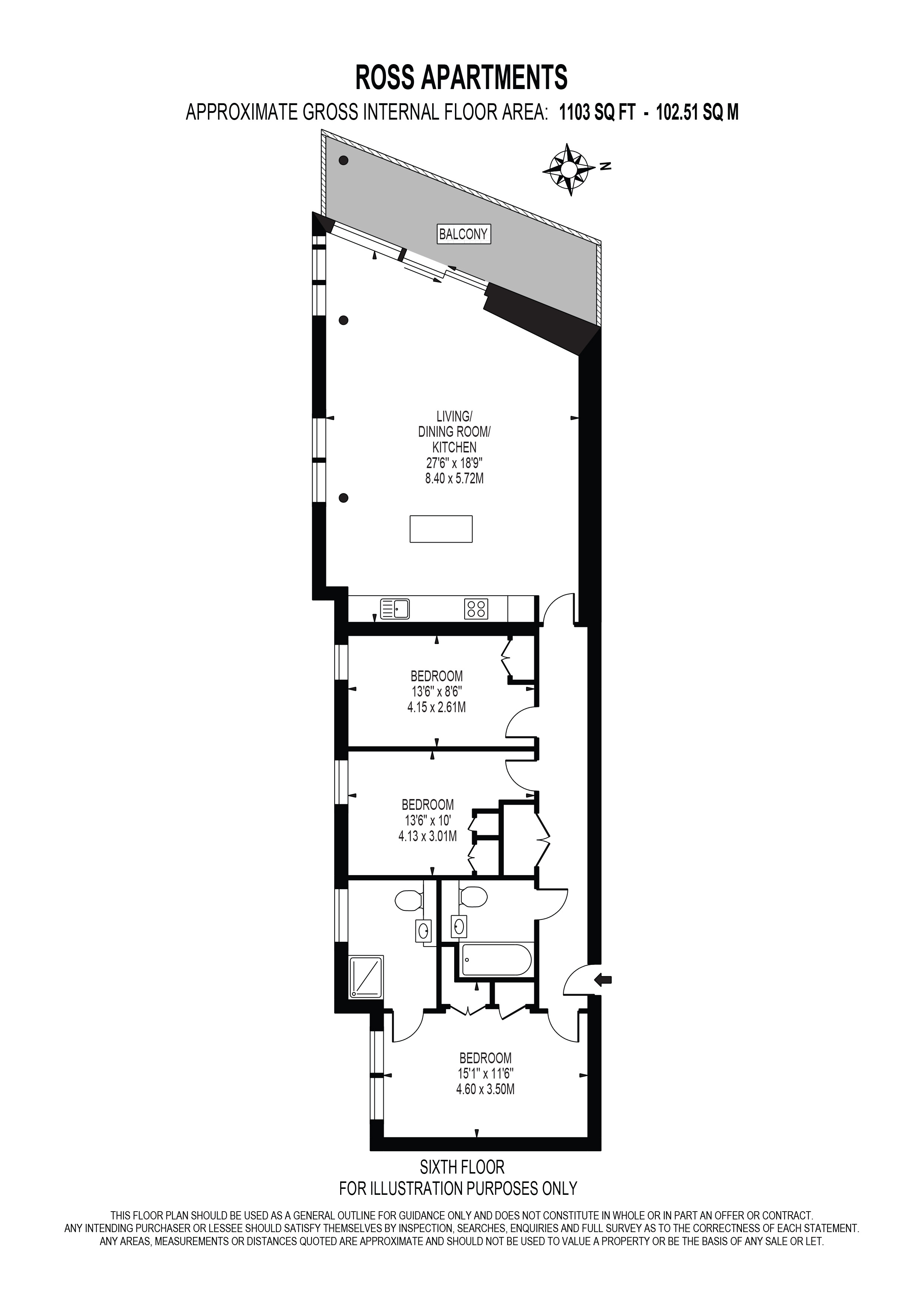 Flat 18 Ross Apartments 23, Seagull Lane, London floorplan
