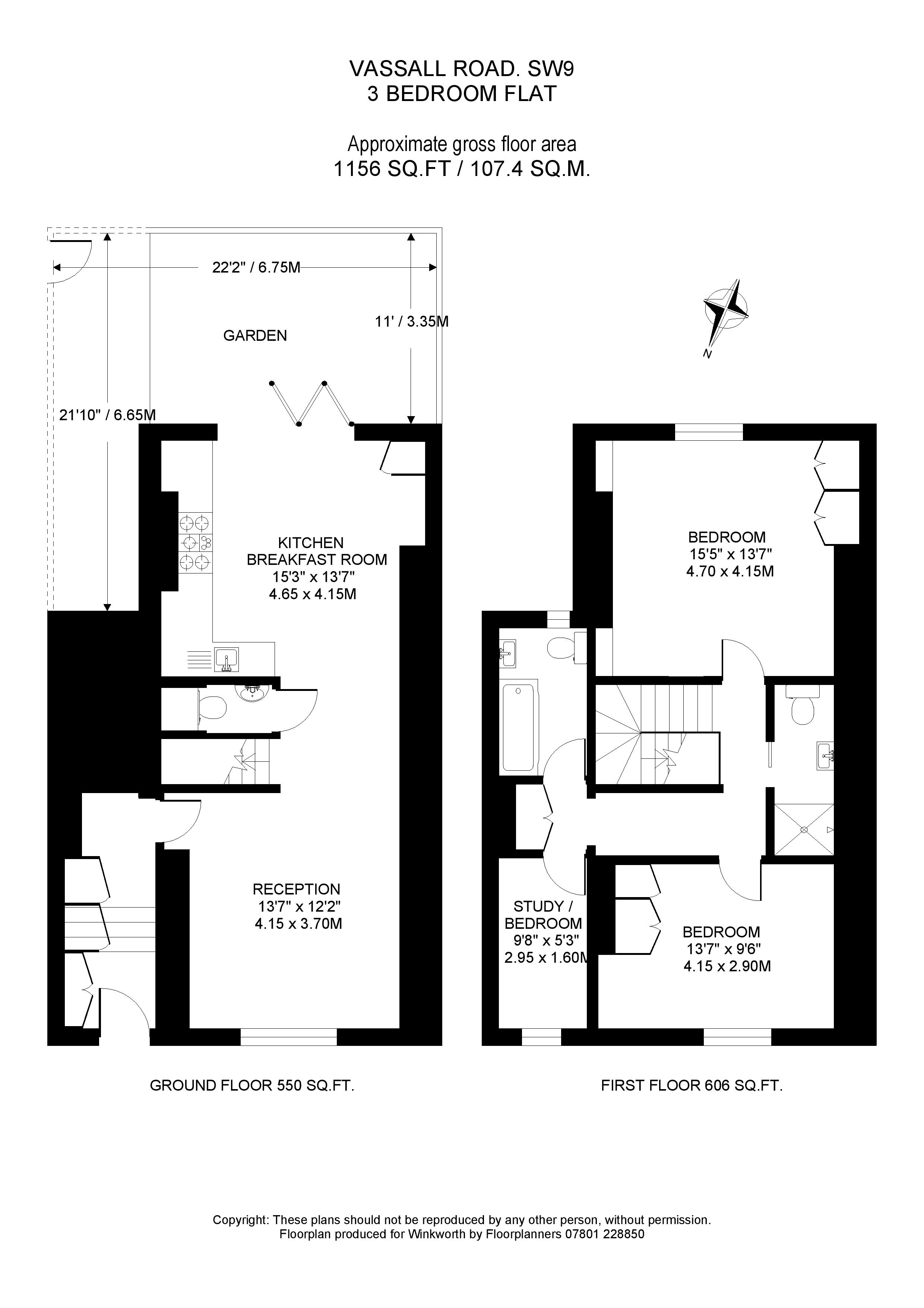 104A,, Vassall Road, London floorplan