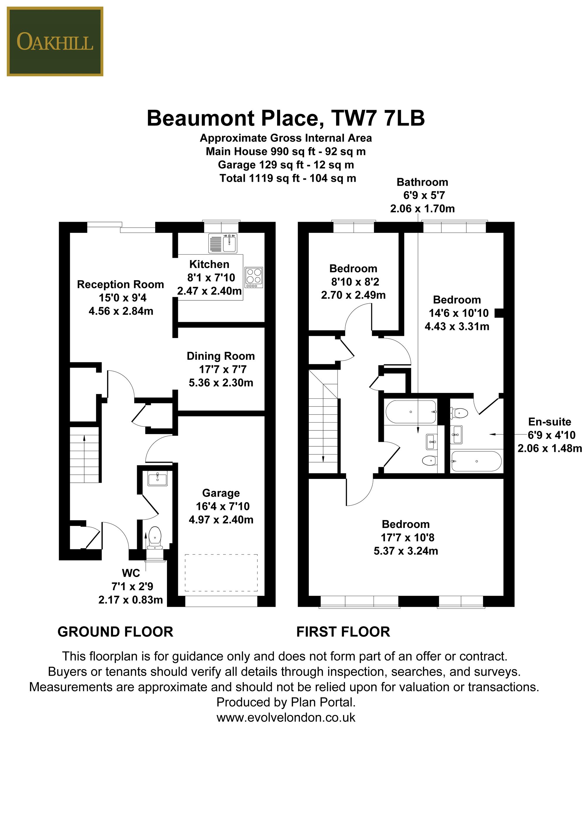 10 Beaumont Place, Isleworth floorplan