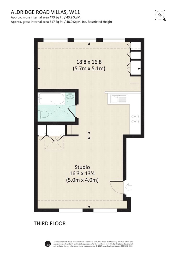 Flat 5, 35, Aldridge Road Villas, London floorplan