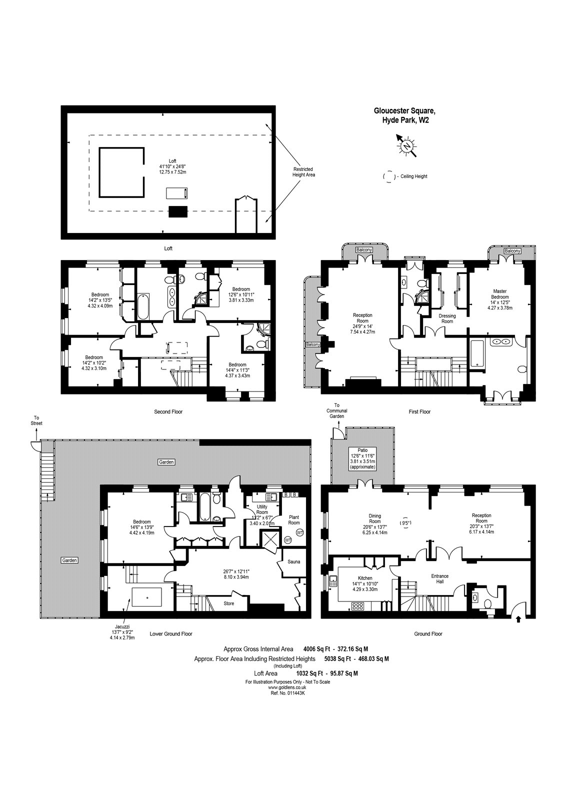 6 bed end terrace house for sale in Gloucester Square, Hyde Park