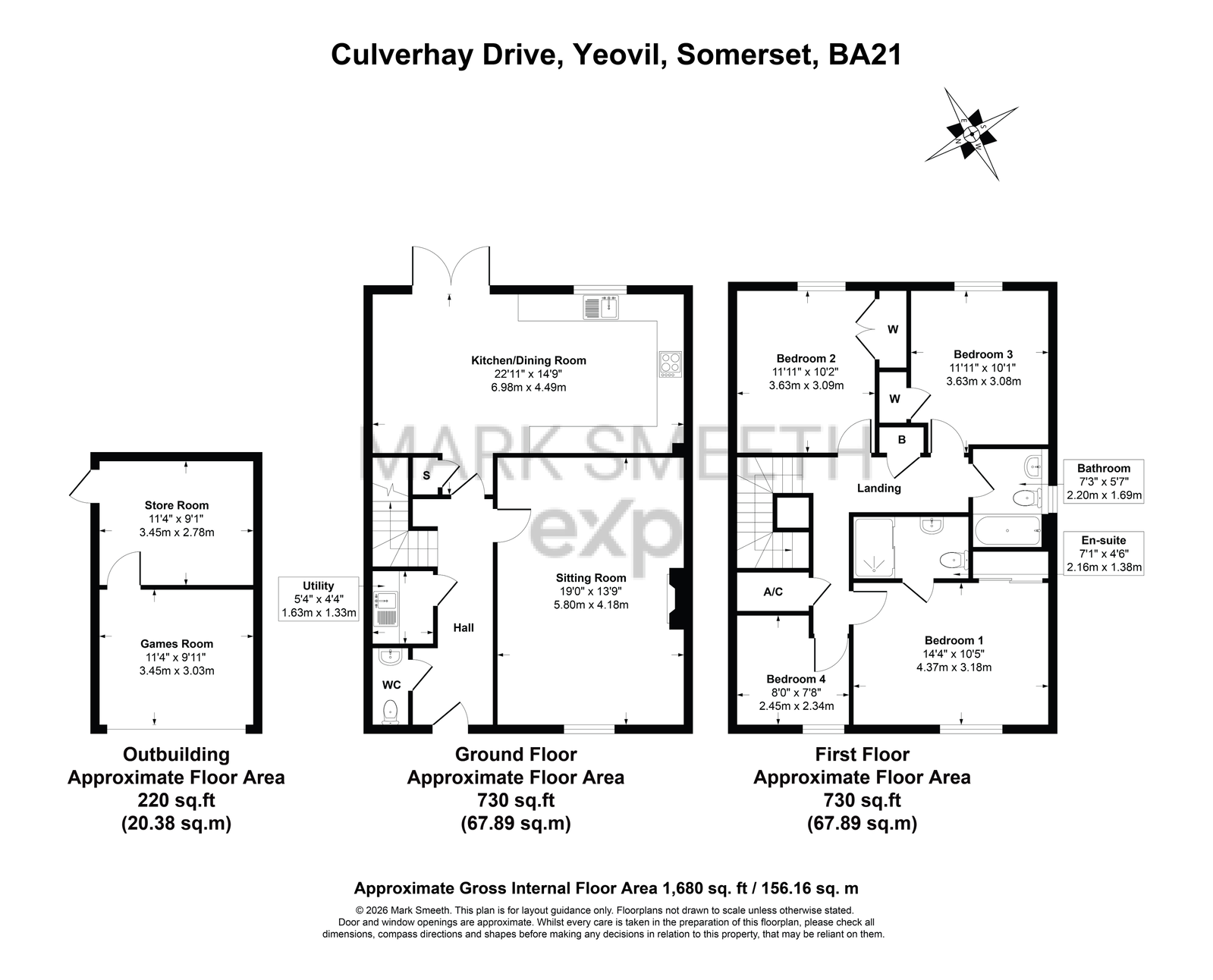 9, Culverhay Drive, Yeovil floorplan