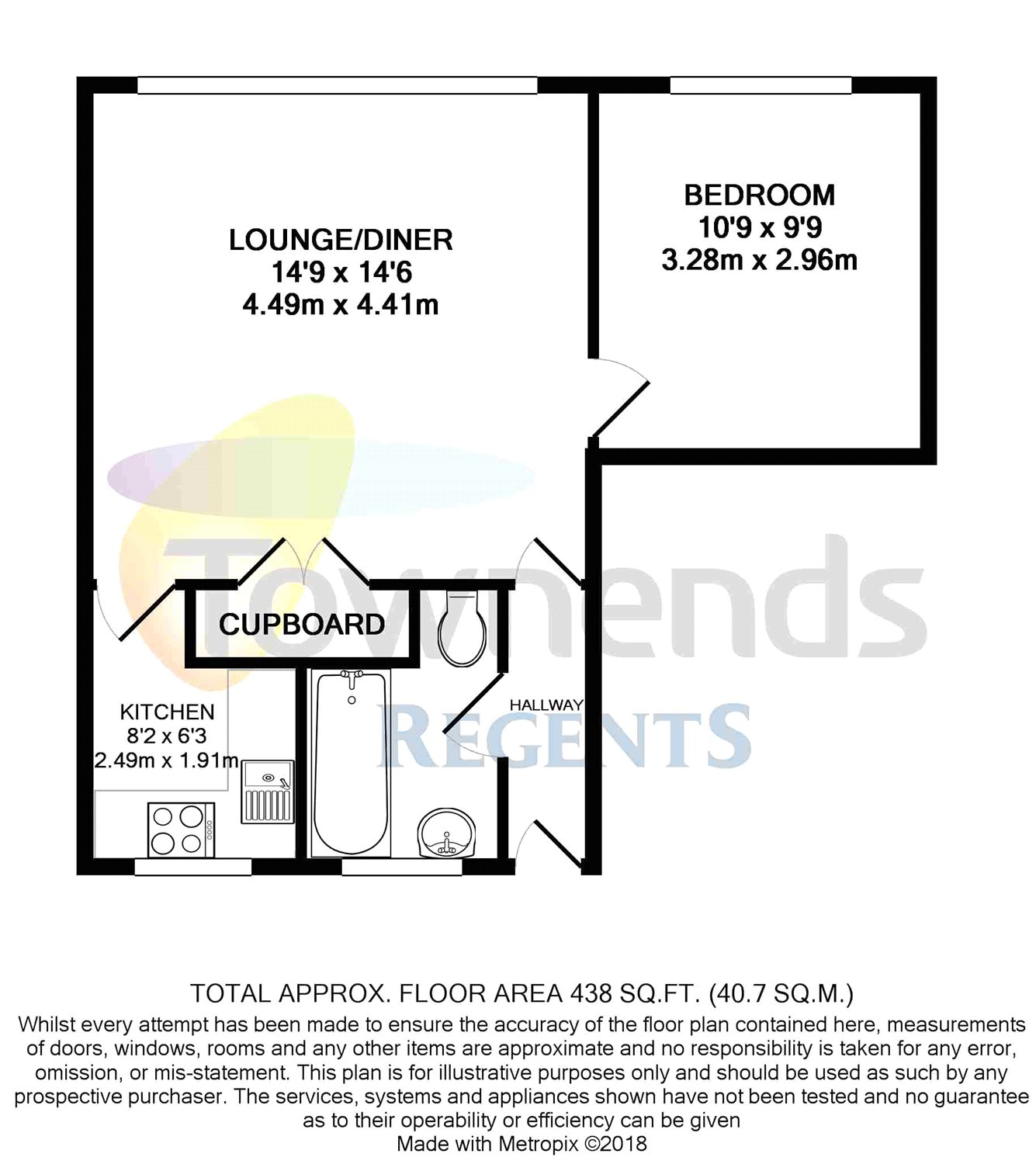 1 Bedrooms Flat to rent in New Court, Addlestone, Surrey KT15