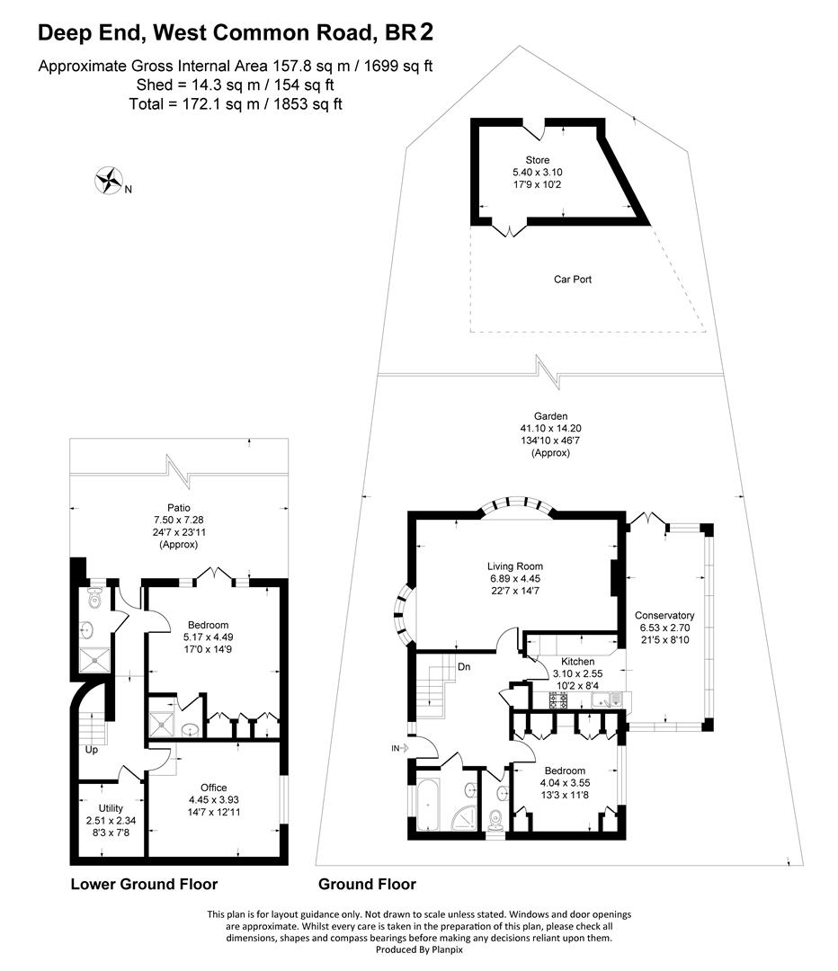 Deep End, West Common Road, Hayes floorplan