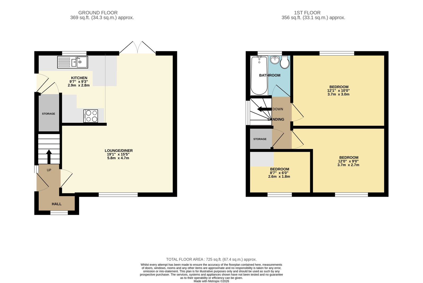 11, Riverside Close, Worcester floorplan