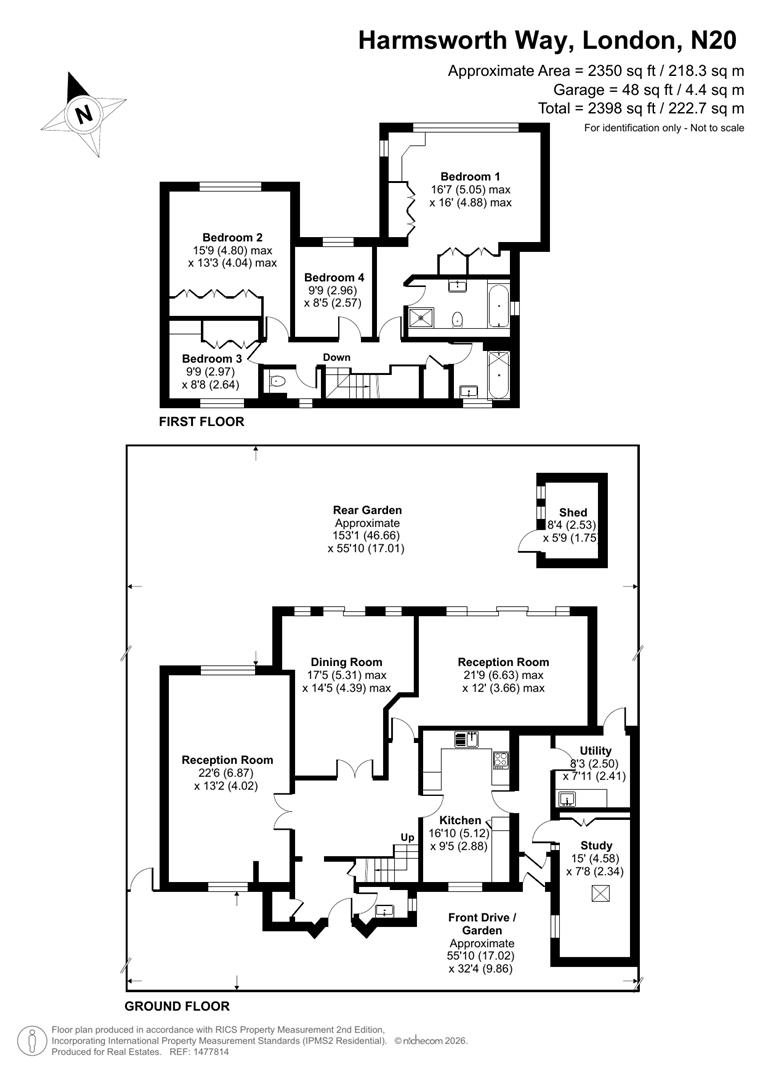 12, Harmsworth Way, Totteridge floorplan