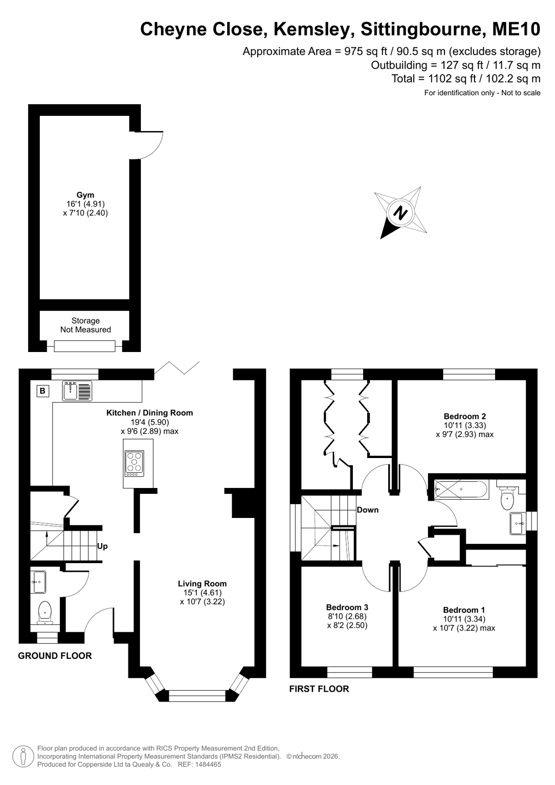 5, Cheyne Close, Sittingbourne floorplan