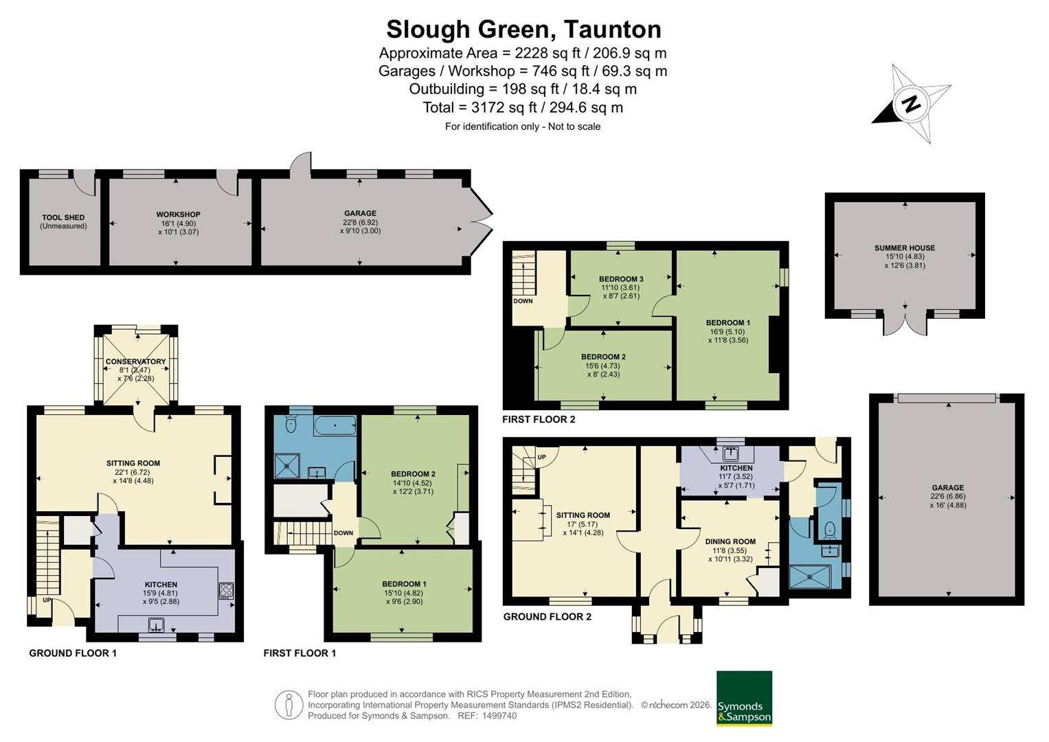 1 & 2 Myrtle Cottages, Taunton floorplan