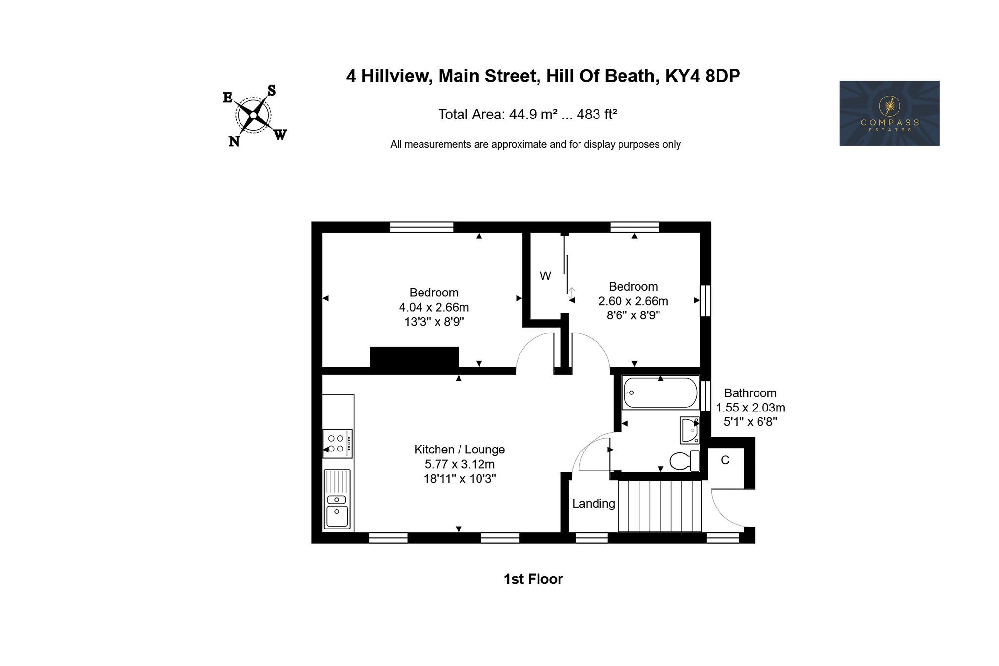 4 Hillview, Main Street, Cowdenbeath floorplan