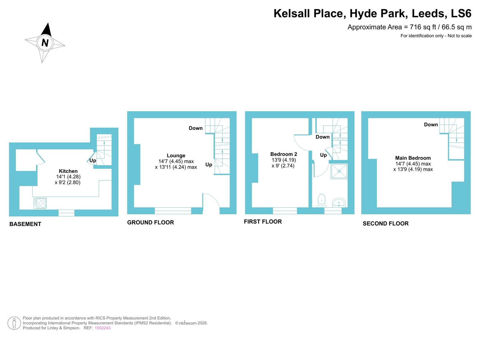 22, Kelsall Place, Leeds floorplan
