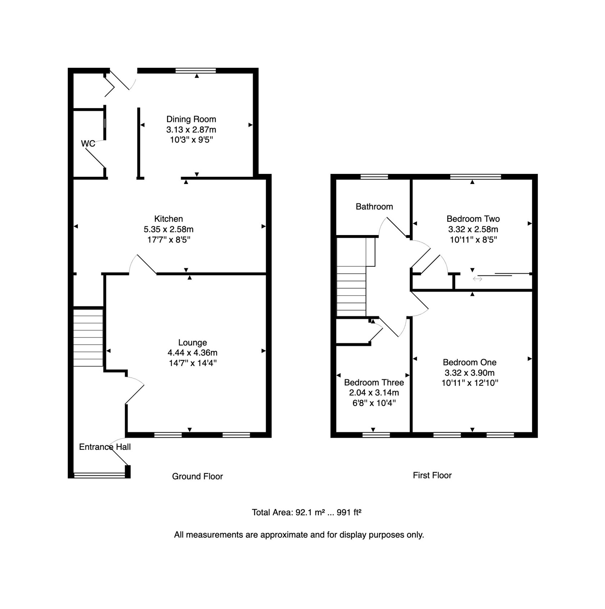 46 Lowick Gardens, Peterborough floorplan