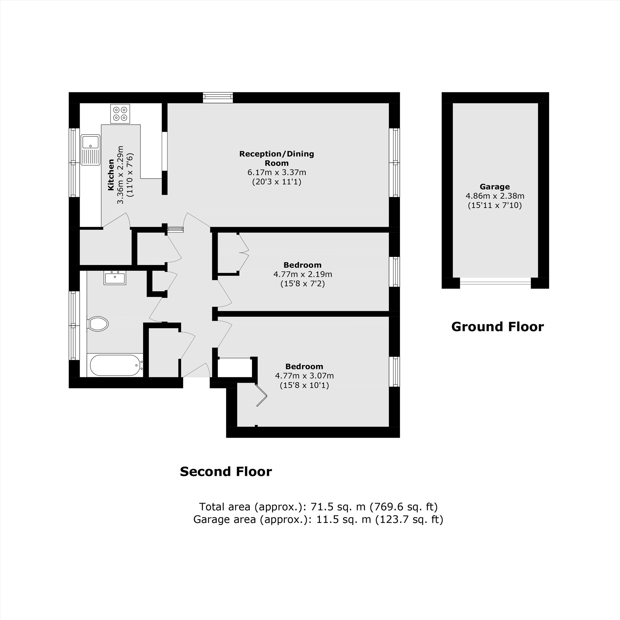 Flat 5 Elton Lodge, Florence Road, London floorplan