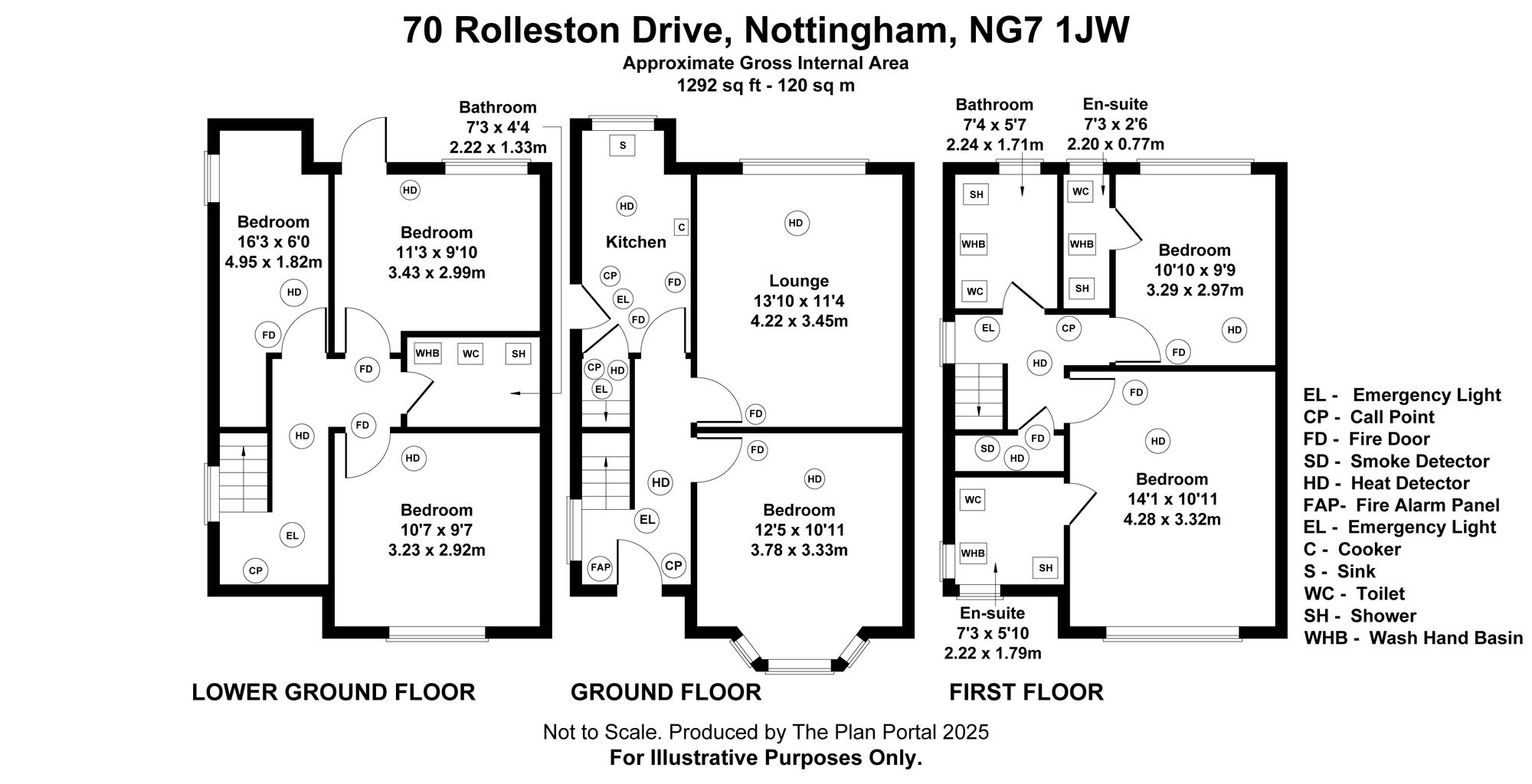 70 Rolleston Drive, Nottingham floorplan