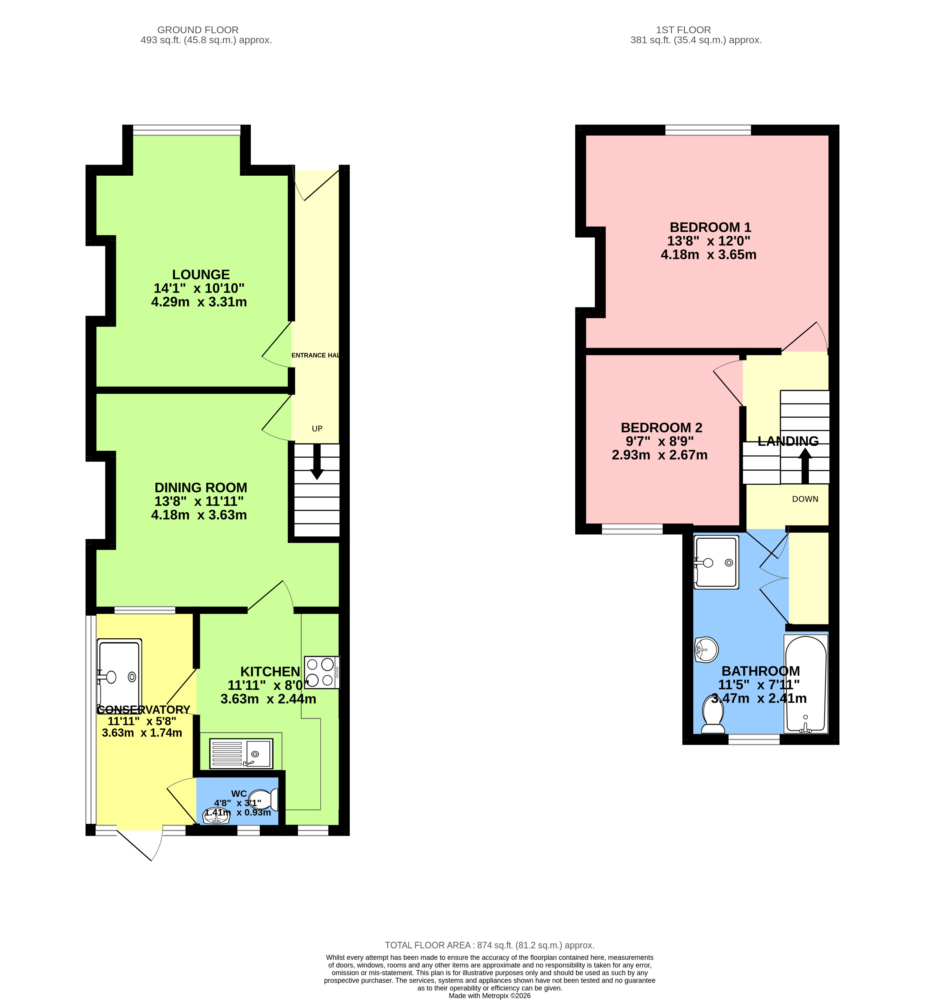 64, Percival Road, Middlesex floorplan