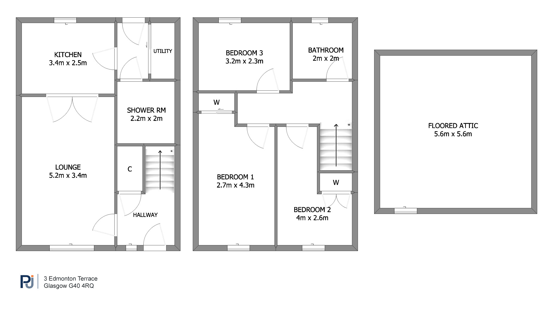 3 Edmonton Terrace, Glasgow floorplan