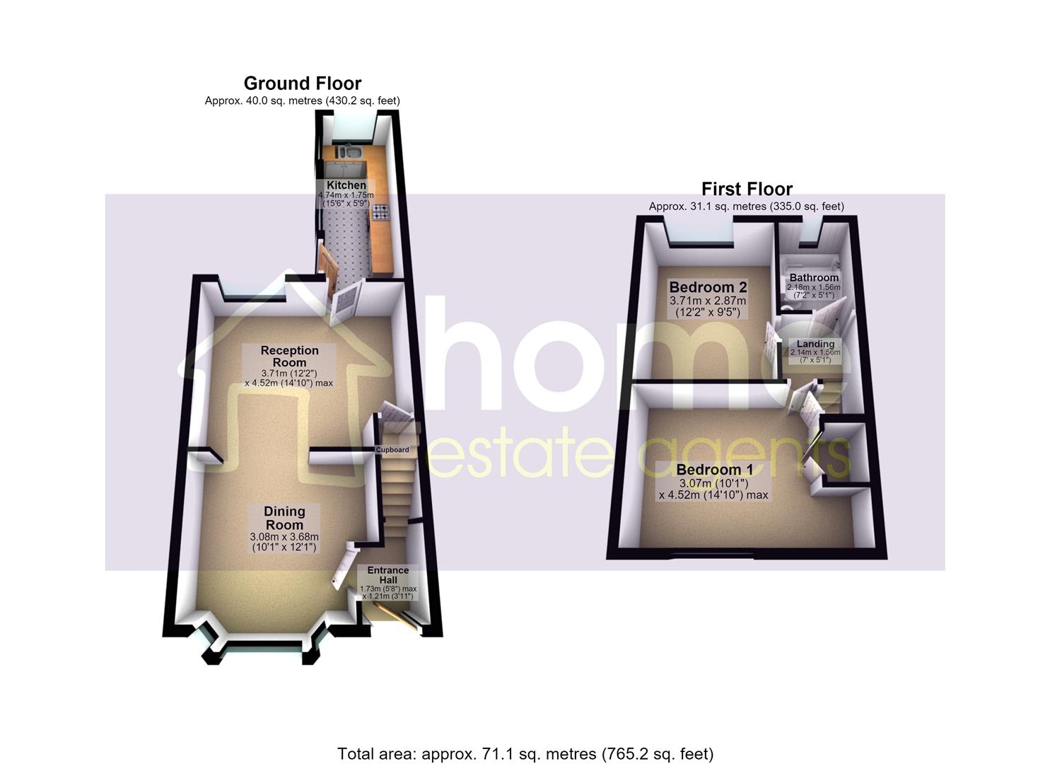 41, Woodbridge Avenue, Manchester floorplan