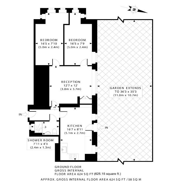 2 Bedrooms Flat to rent in Finchley Road, London NW2