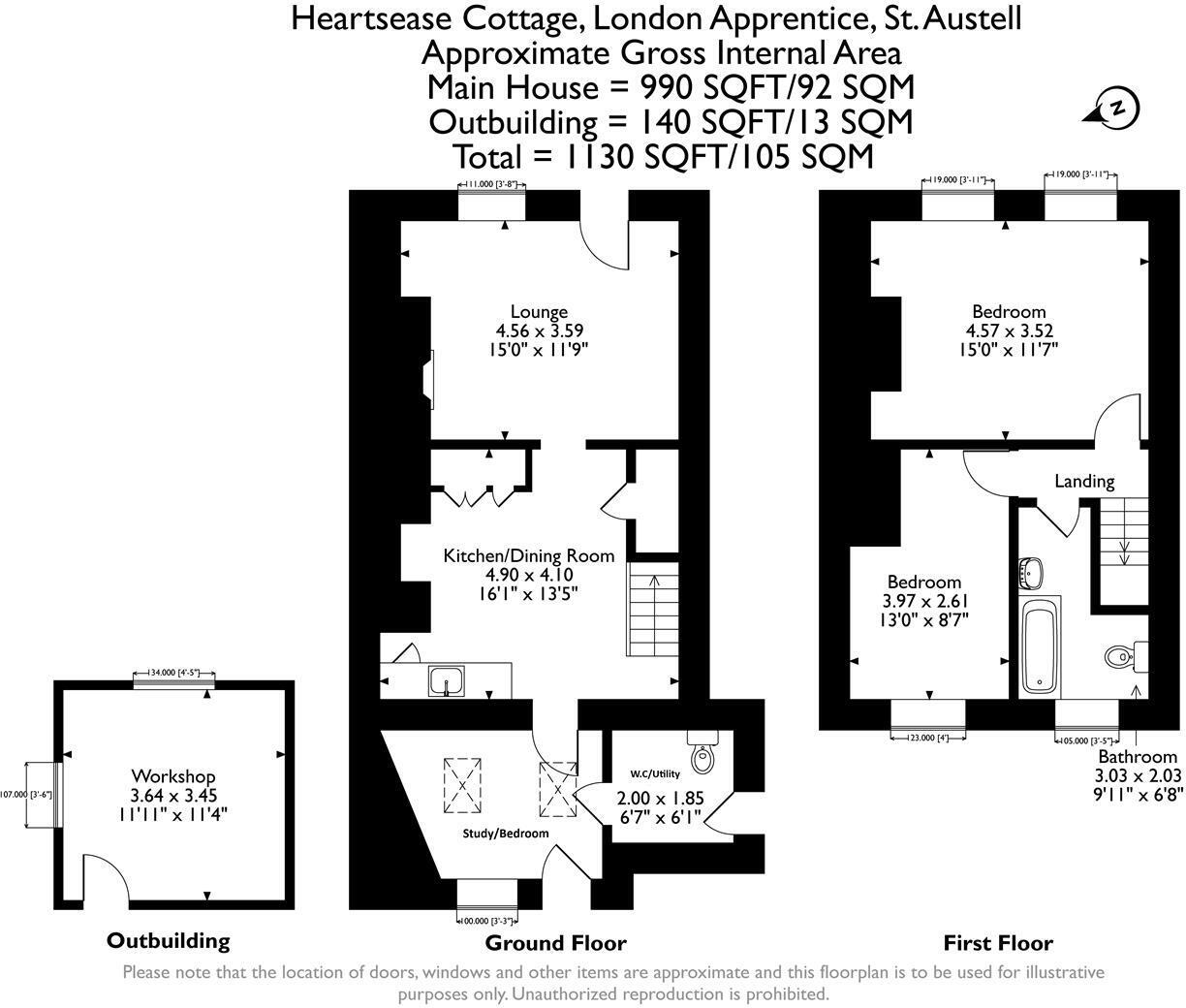 Heartsease Cottage, St Austell floorplan
