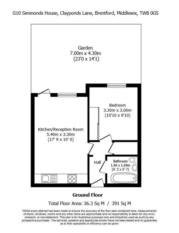 G10, Simmonds House, Clayponds Lane, Brentford floorplan