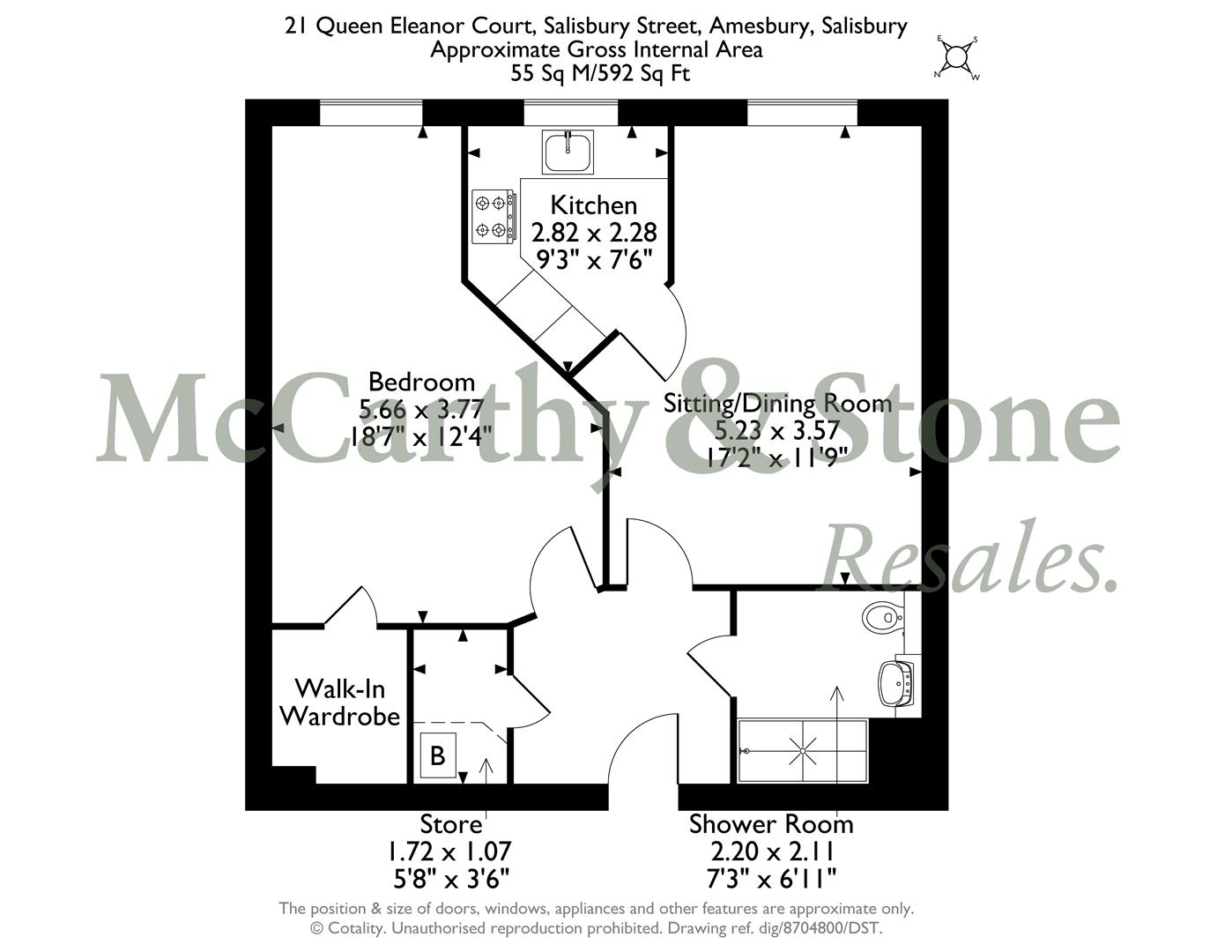 21 Queen Eleanor Court, Salisbury Street, Amesbury floorplan