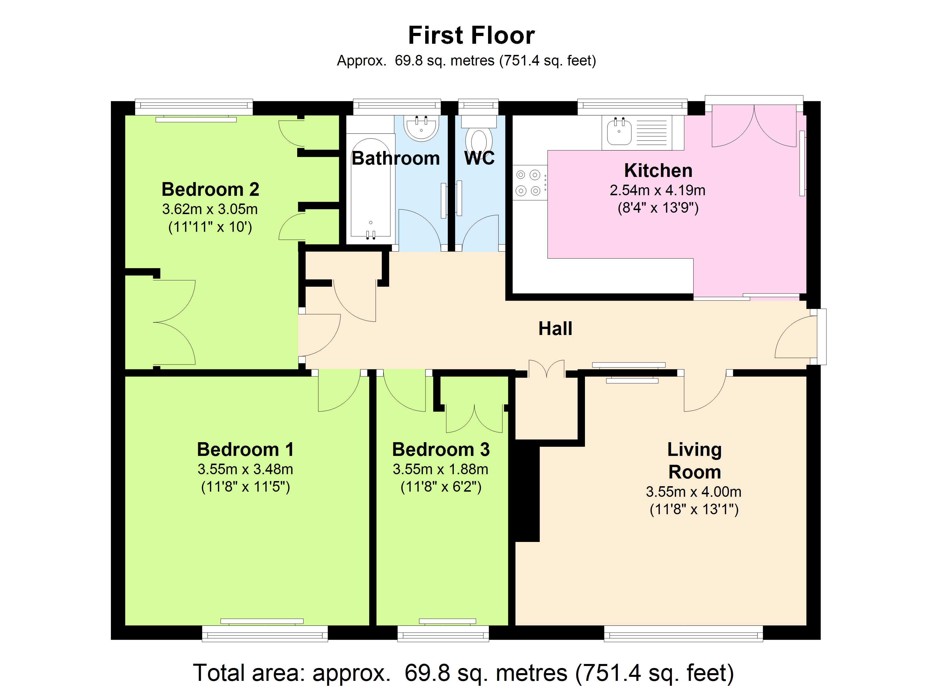 3 Bedrooms Flat for sale in Roding Lodge, Royston Gardens, Ilford, Essex IG1