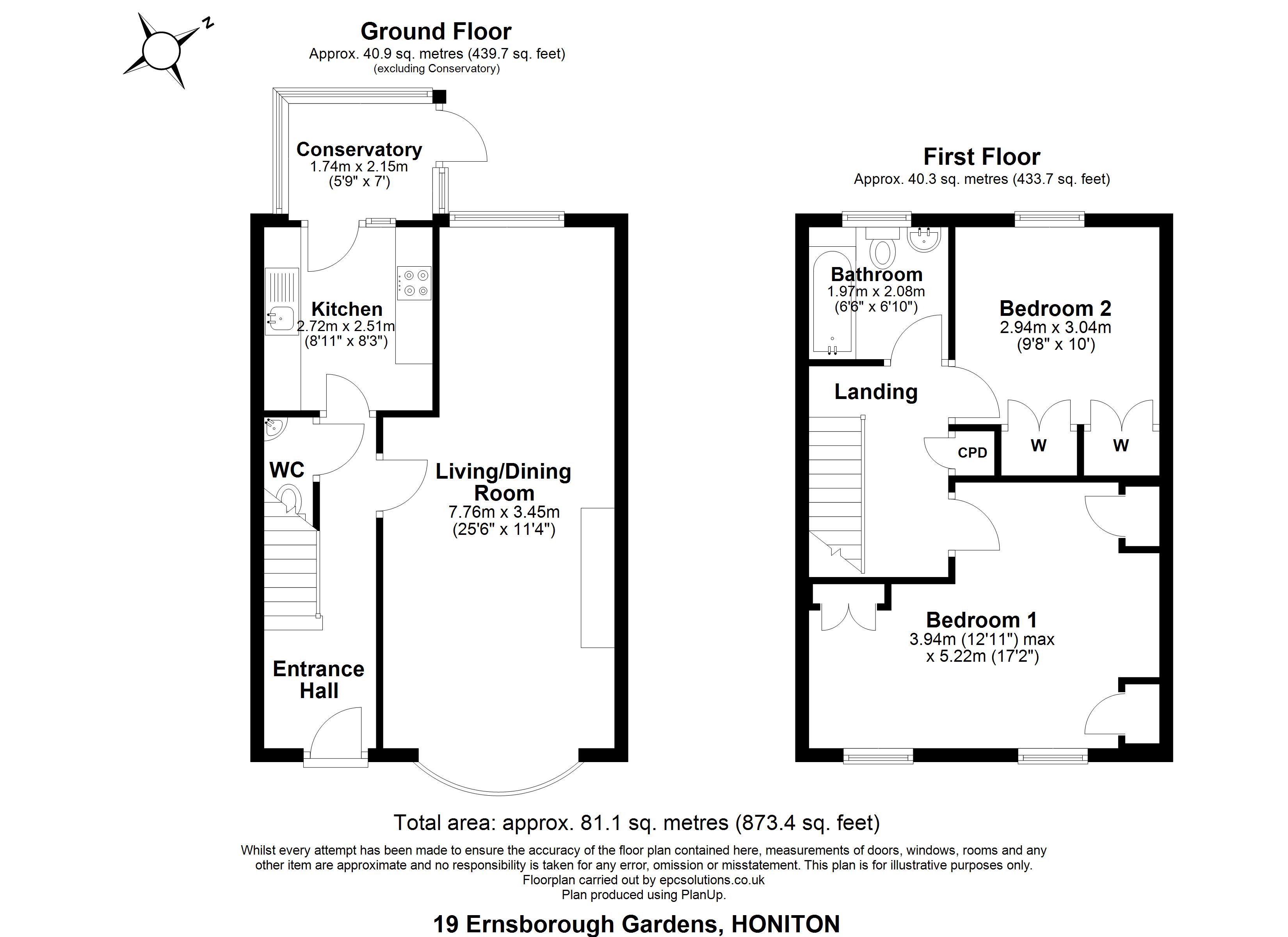 19, Ernsborough Gardens, Devon floorplan