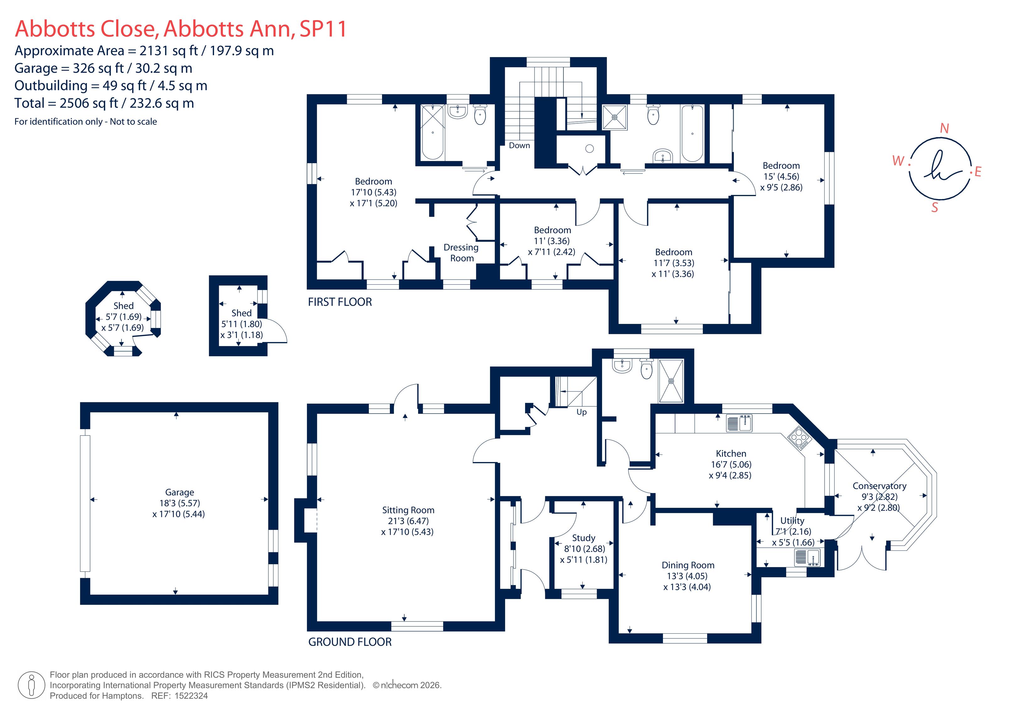 1, Abbotts Close, Abbotts Ann floorplan