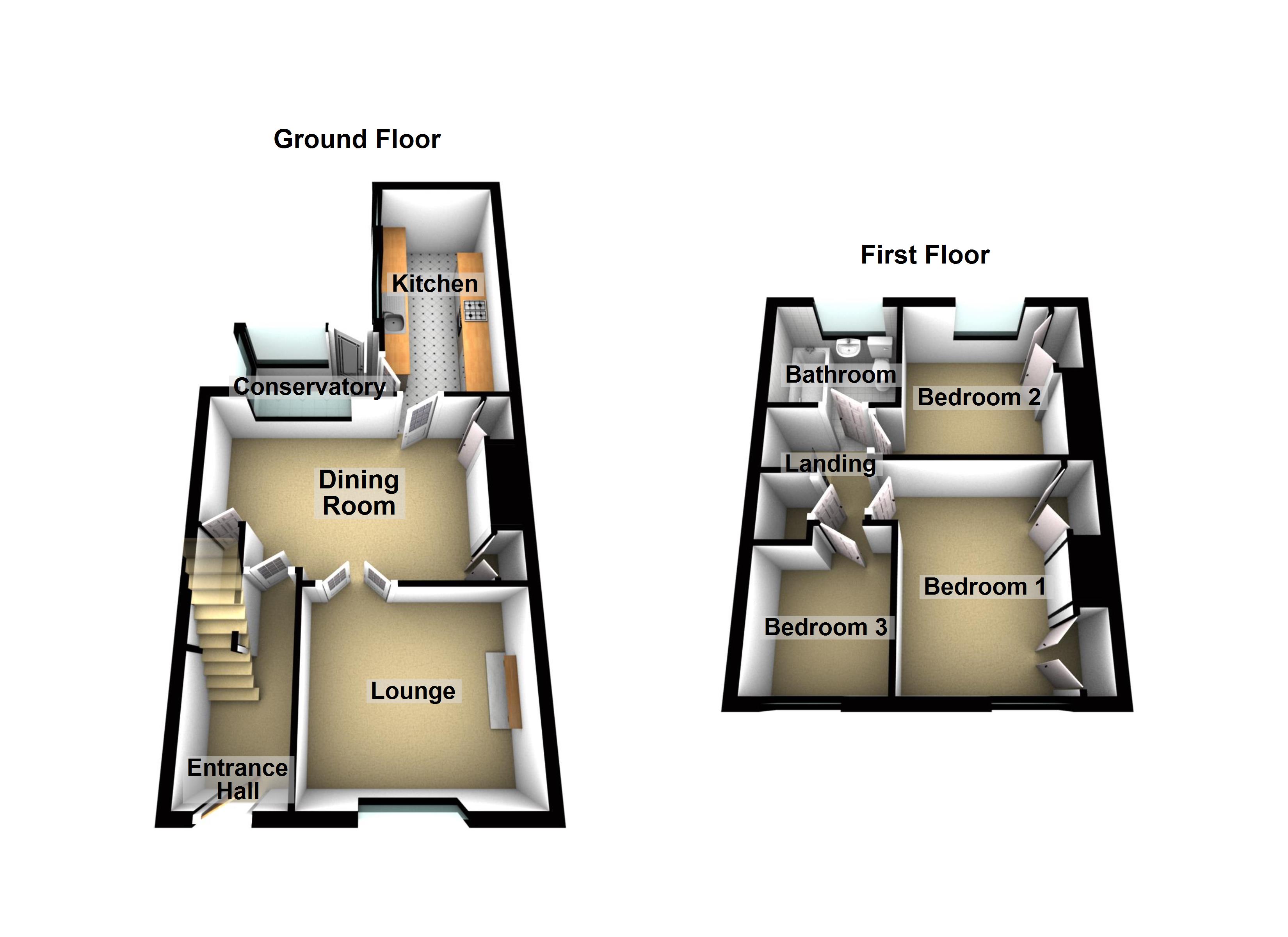 Station Road, Wem SY4, 3 bedroom semi-detached house for 