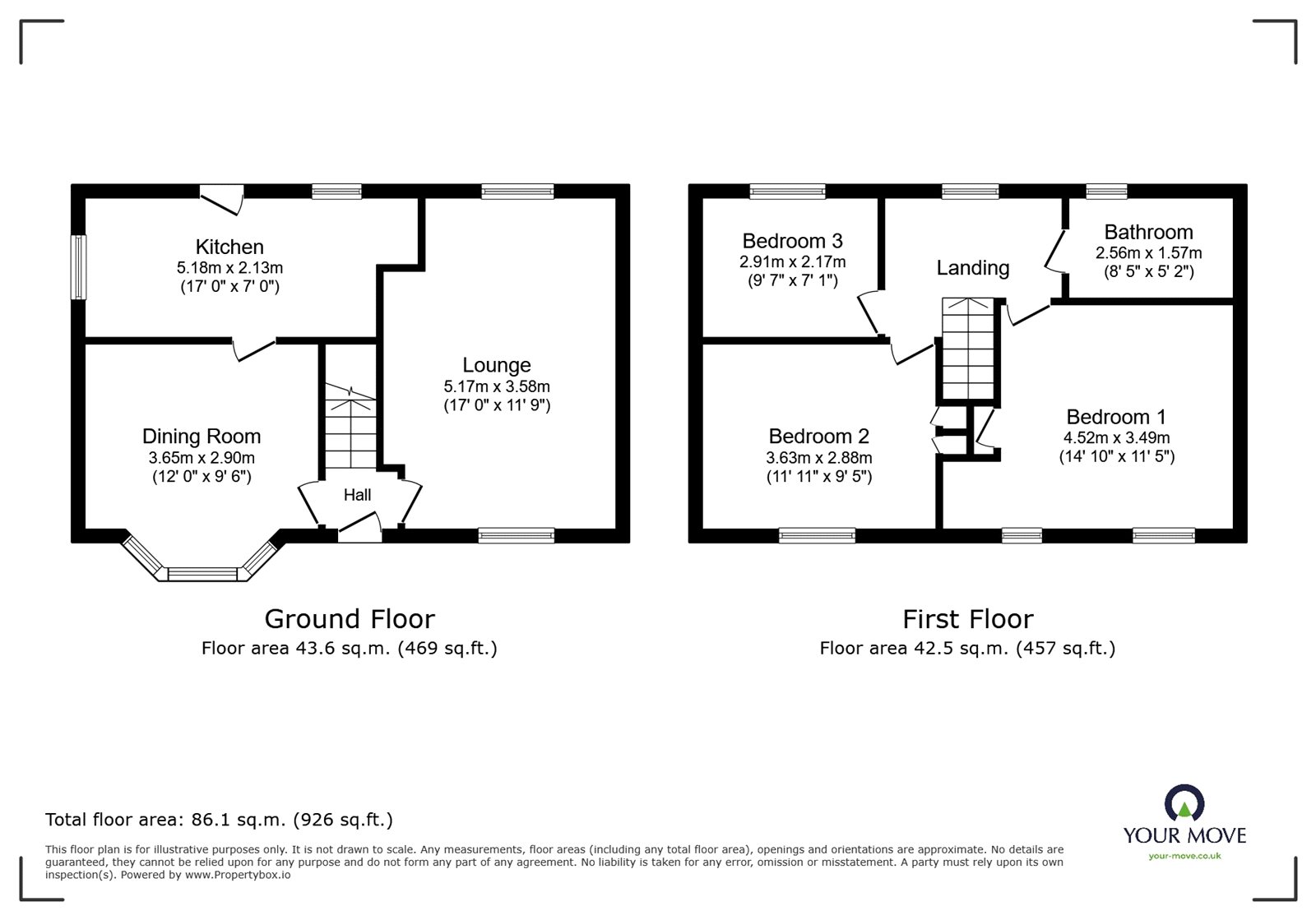 5, Princes Square, Doncaster floorplan