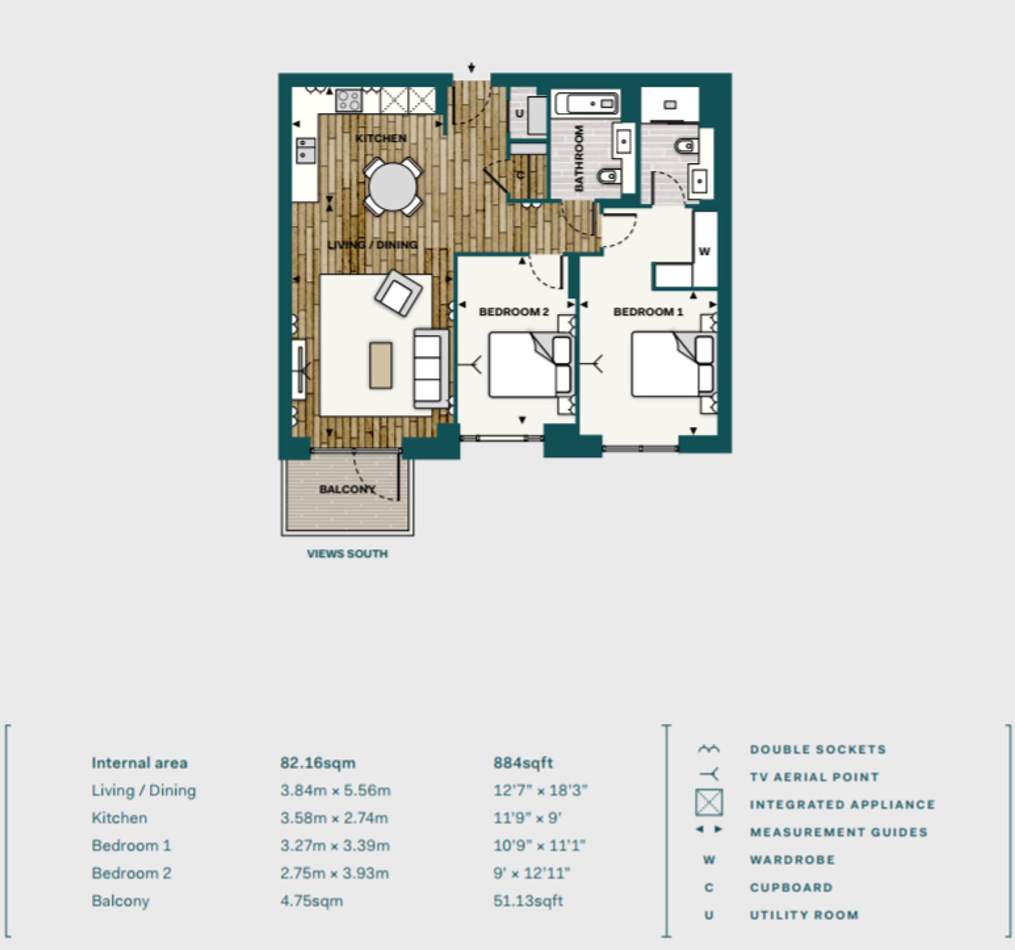 157 Faulkner House Tierney Lane, London floorplan