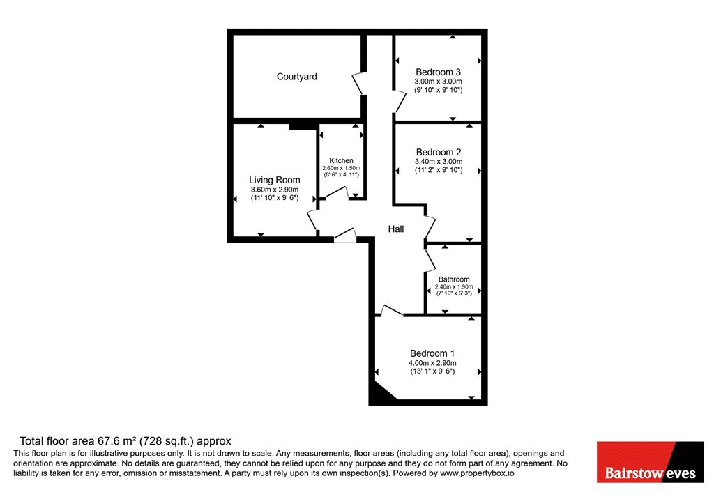 Flat 1, 104, Babington Road, London floorplan