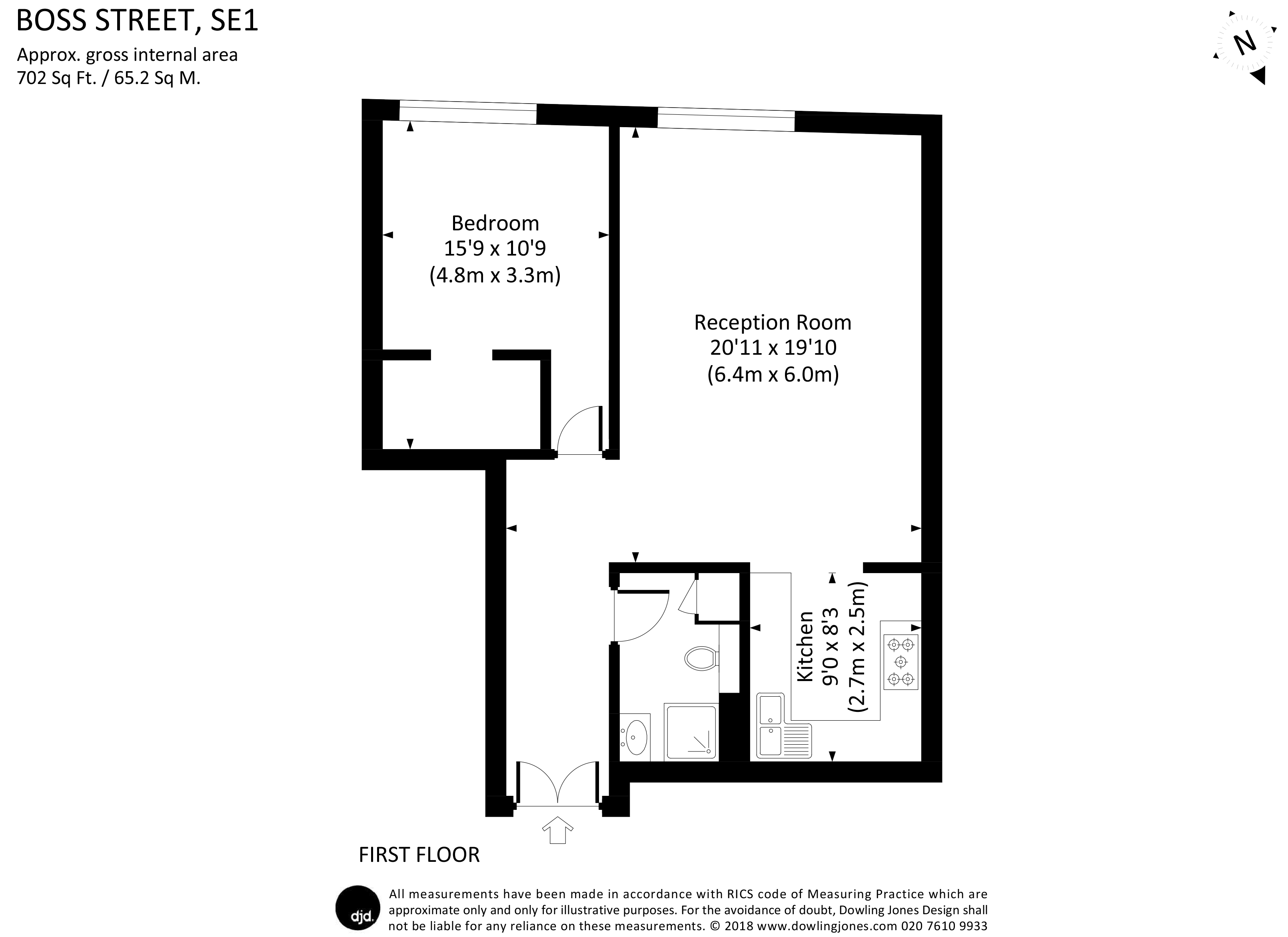 1 Bedrooms Flat to rent in Boss Street, London SE1