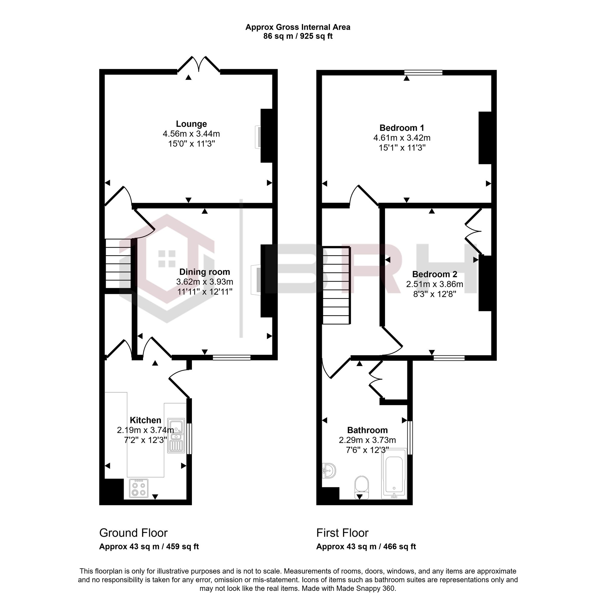 14, Mill Hill, Pontefract floorplan