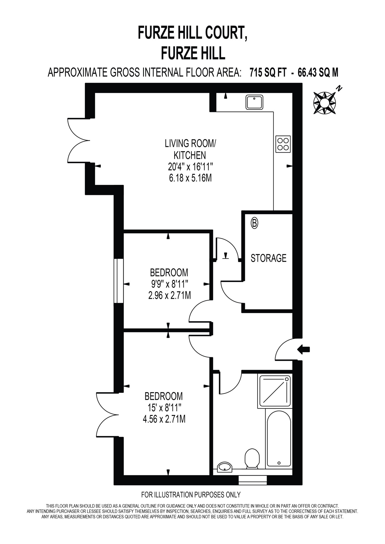Furze Hill Court,Flat 3, Furze Hill, Tadworth floorplan
