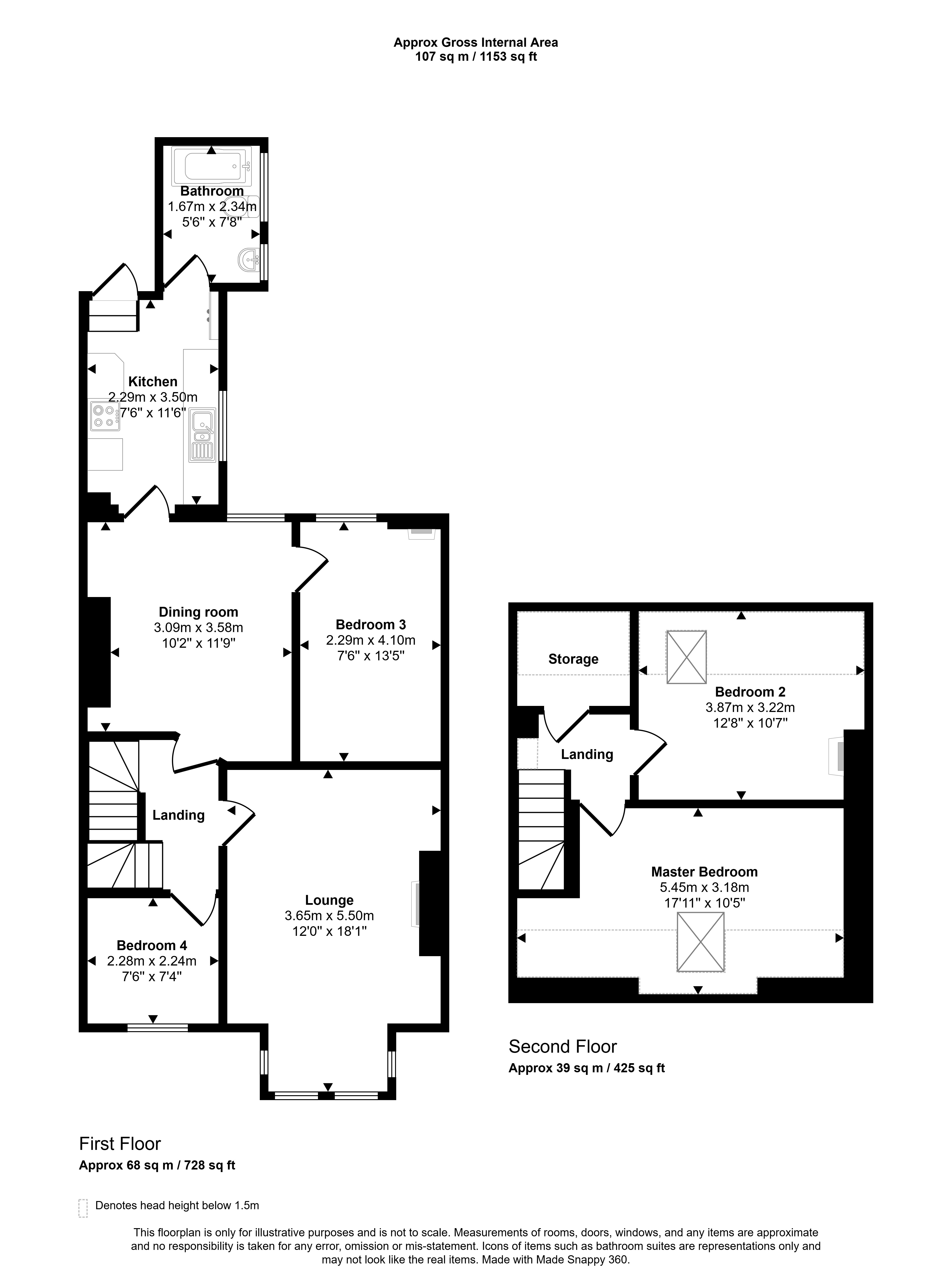 80, Woodbine Street, Gateshead floorplan