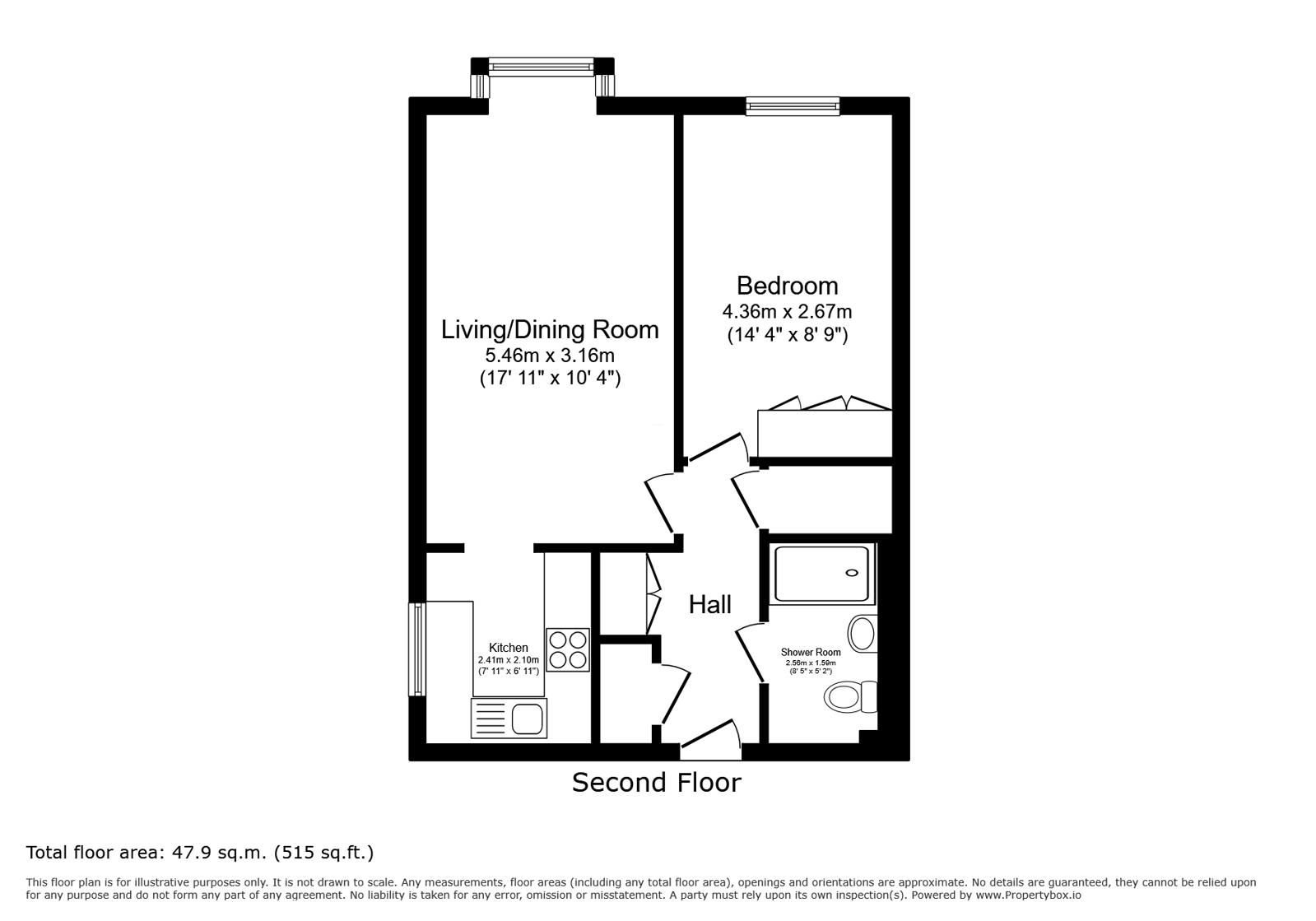 Flat 33, Oak Lodge,, New Road, Berkshire floorplan