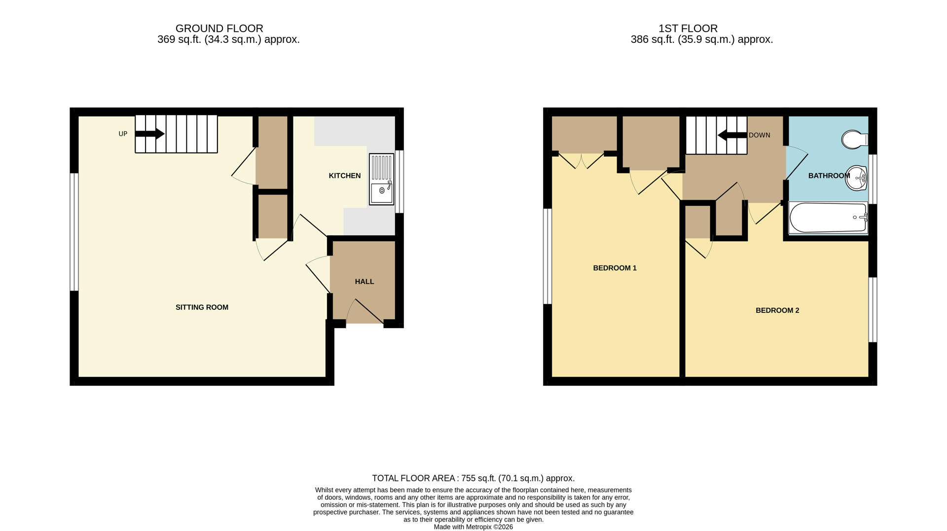 51, Meadowlea, Telford floorplan