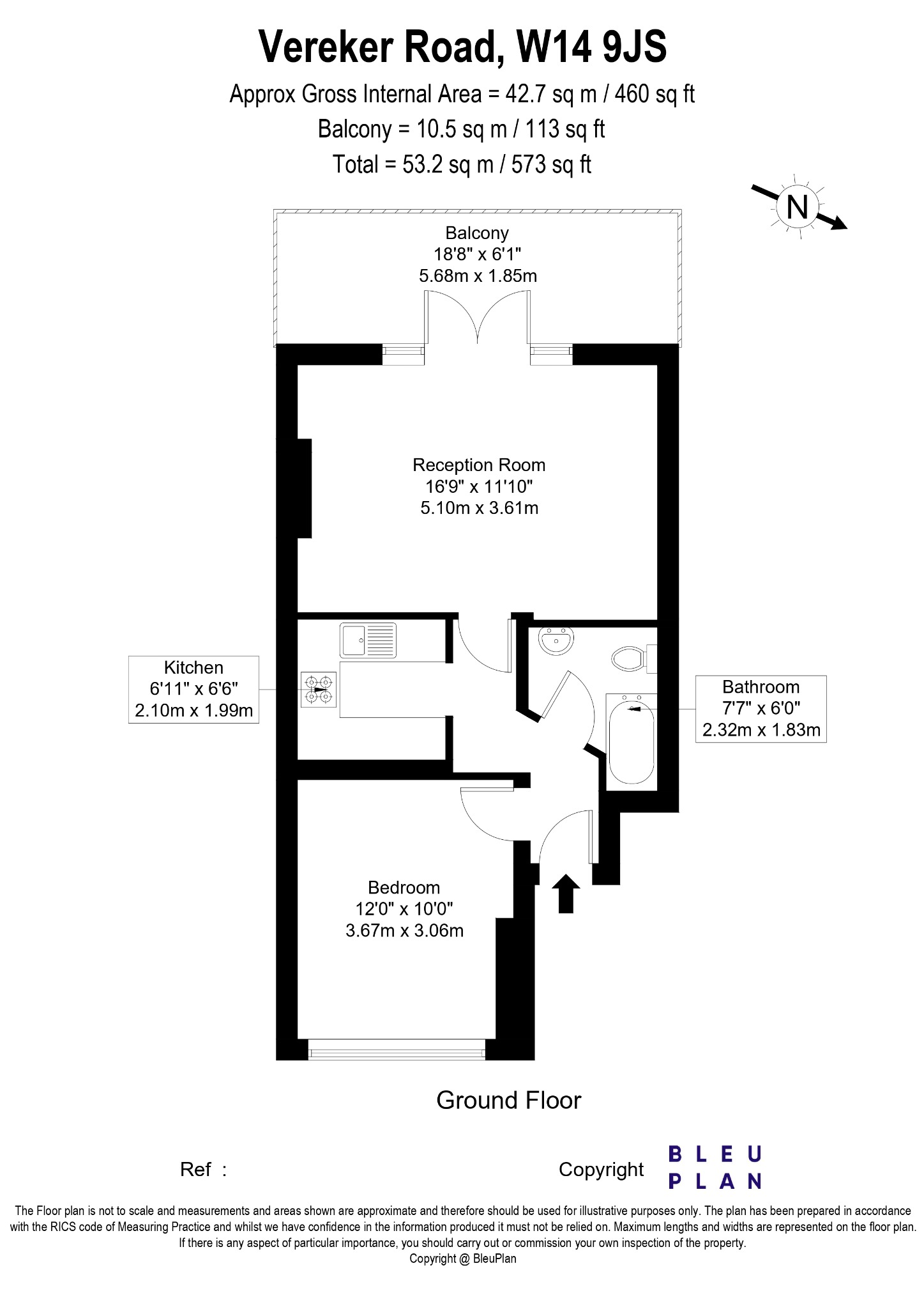Vereker Road, London floorplan