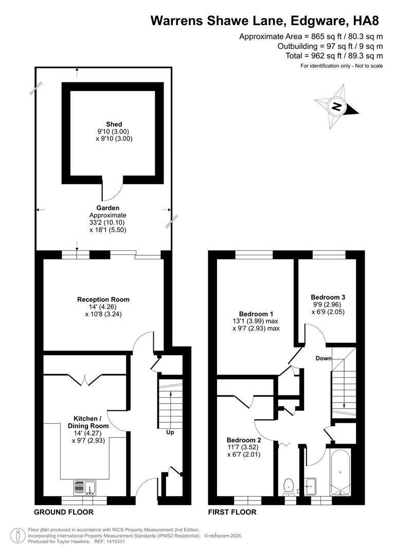 18, Warrens Shawe Lane, Edgware floorplan
