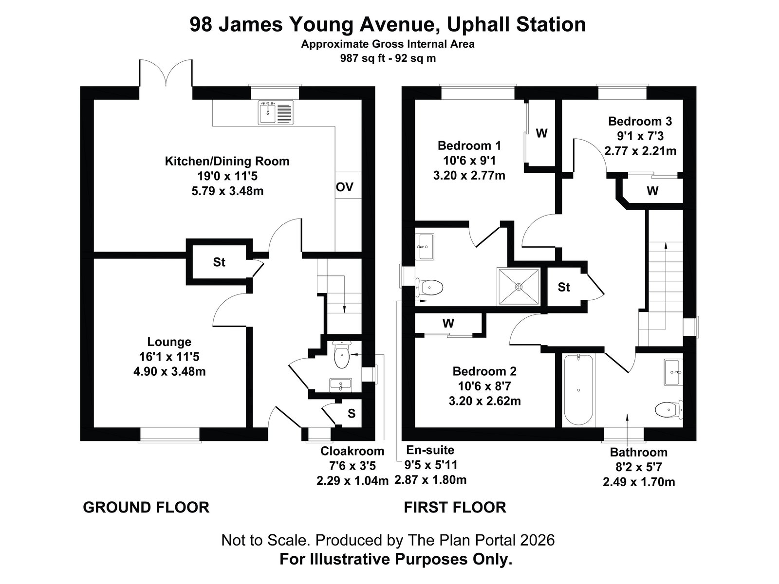 98, James Young Avenue, Uphall Station floorplan